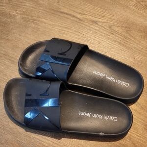 Calvin Klein Black Slides